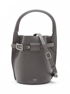 Celine Big Bag Bucket Leather Two-Way Handbag Gray